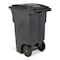 Toter 64 Gal. Trash Can Greenstone with Quiet Wheels and Lid ANA64 - alternate 8